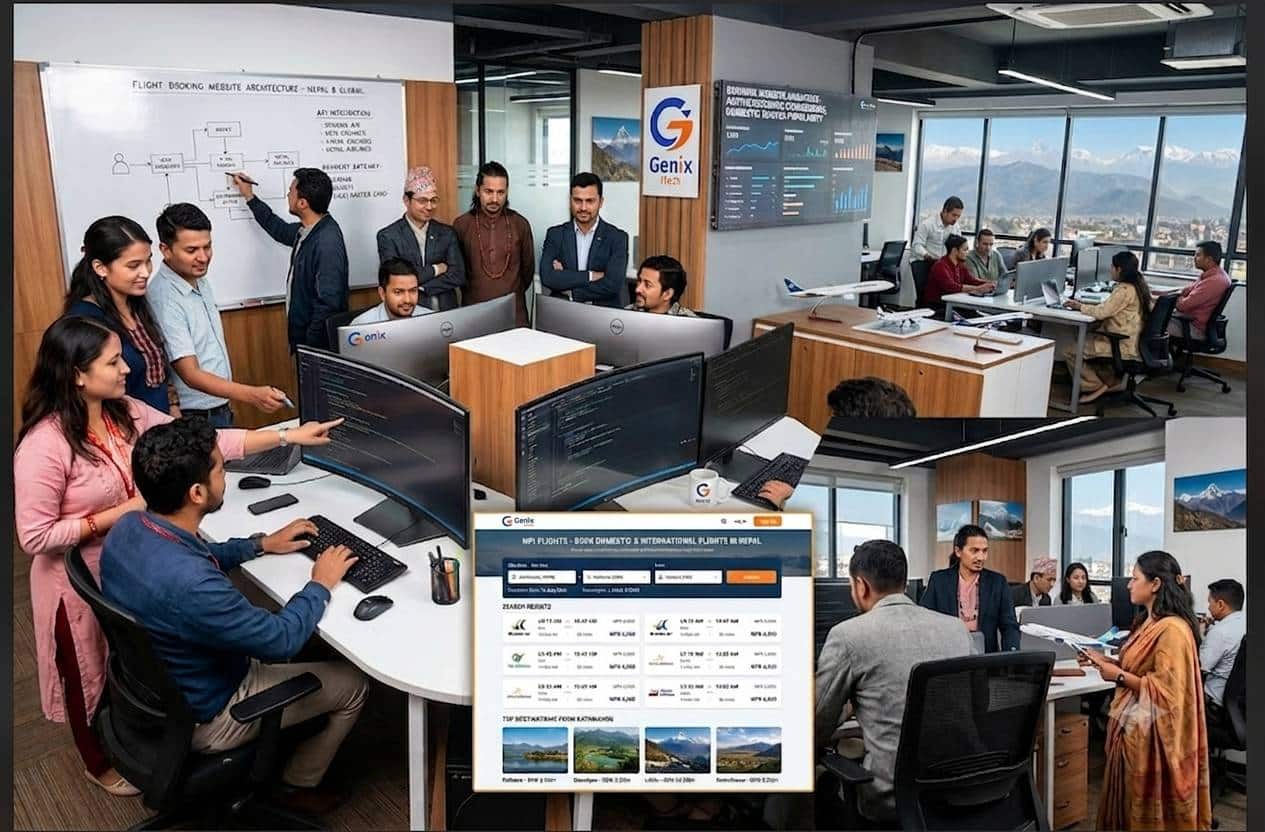 Flight booking website development in Nepal